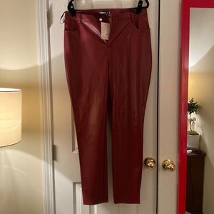 Missguided Faux Leather Skinny Pants